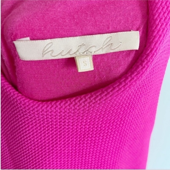 Anthropologie Hutch dress pink sheath layered textured sleeveless - Picture 5 of 8